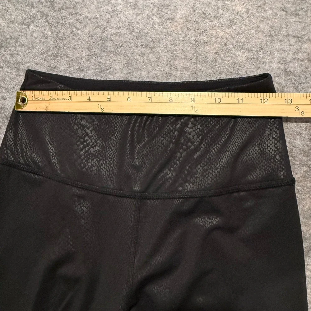 Beyond Yoga Snakeskin Foil High Waisted Leggings Womens M Black Shimmer Shiny